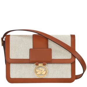 Longchamp Box-Trot M Ženske Torba Crossbody Smeđe | 01726-LNSI