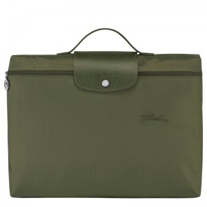 Longchamp Le Pliage Green S Muške Aktovka Zelene | 38402-ARTC