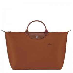 Longchamp Le Pliage Green S Muške Putne Torbe Smeđe | 62375-AOPX