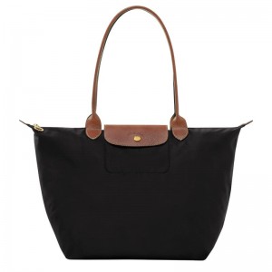 Longchamp Le Pliage Original L Ženske Torba Tote Crne | 40869-OCXK