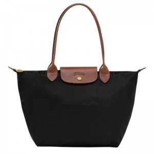 Longchamp Le Pliage Original M Ženske Torba Tote Crne | 98173-ULVD