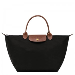 Longchamp Le Pliage Original M Ženske Torbica Crne | 46985-WVYJ