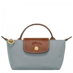 Longchamp Le Pliage Original with handle Muške Pouches Sive | 15437-YBFW