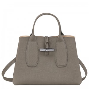 Longchamp Roseau M Ženske Torbica Sive | 34876-XBCZ