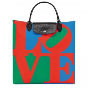 Longchamp x Robert Indiana L Muške Torbica Red/Navy | 70864-SCFJ