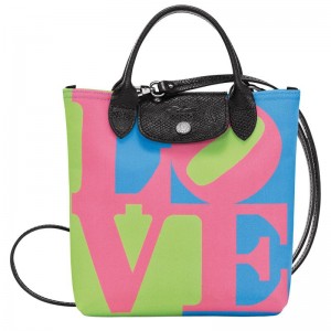 Longchamp x Robert Indiana XS Muške Torba Crossbody Roze | 52186-AIVU