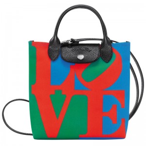 Longchamp x Robert Indiana XS Ženske Torba Crossbody Red/Navy | 69312-UAZF