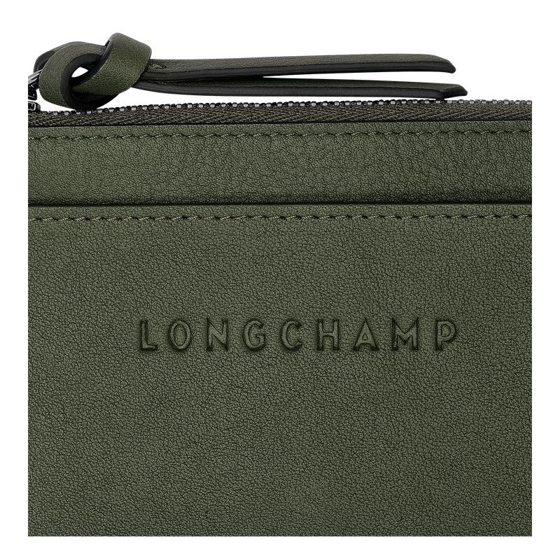 Longchamp 3D Muške Vlasnici Kartica Kaki Boja | 86245-ZYNV