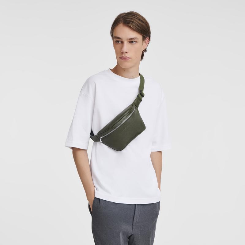 Longchamp Le Foulonné M Ženske Torbice Oko Struka Kaki Boja | 80153-KQCT