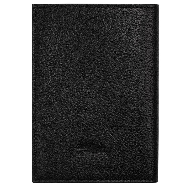 Longchamp Le Foulonné Passport cover Ženske Putne Torbe Crne | 27069-ZPVG