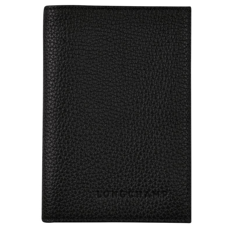 Longchamp Le Foulonné Passport cover Ženske Putne Torbe Crne | 27069-ZPVG