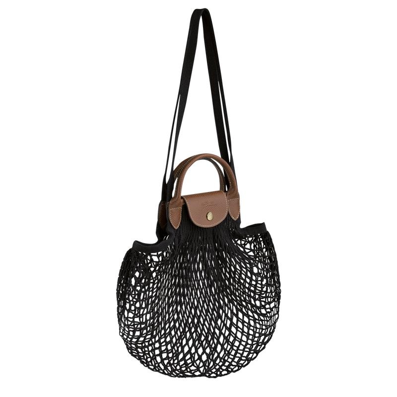 Longchamp Le Pliage Filet L Ženske Mesh Bag Crne | 75314-IBGS