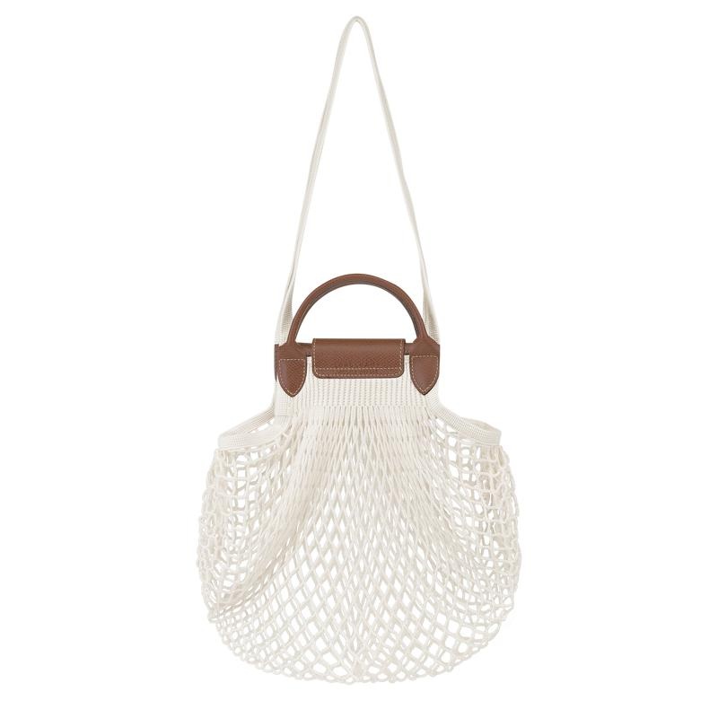 Longchamp Le Pliage Filet L Ženske Mesh Bag Bijele | 52034-PWQL