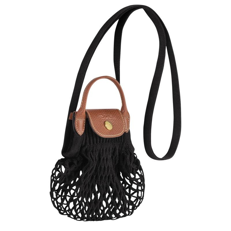 Longchamp Le Pliage Filet XS Ženske Mesh Bag Crne | 74291-YFEP