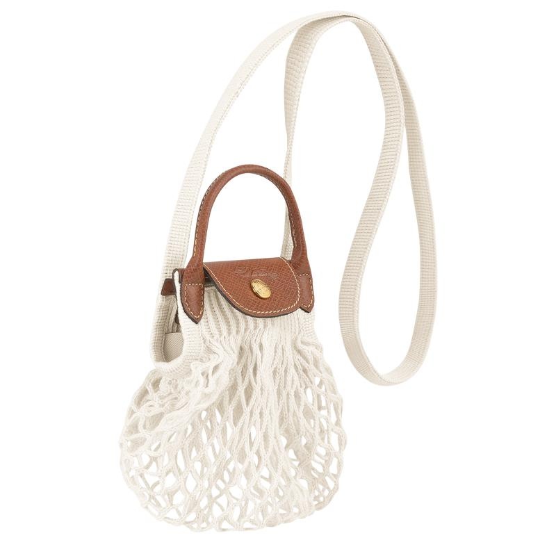 Longchamp Le Pliage Filet XS Ženske Mesh Bag Bijele | 49385-ELKR