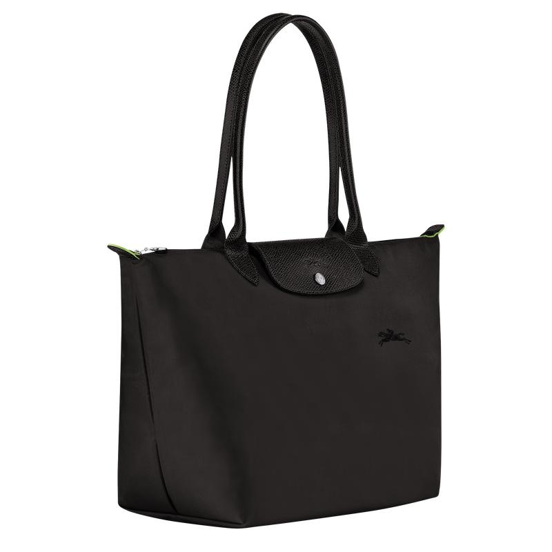 Longchamp Le Pliage Green L Ženske Torba Tote Crne | 54163-QEWI