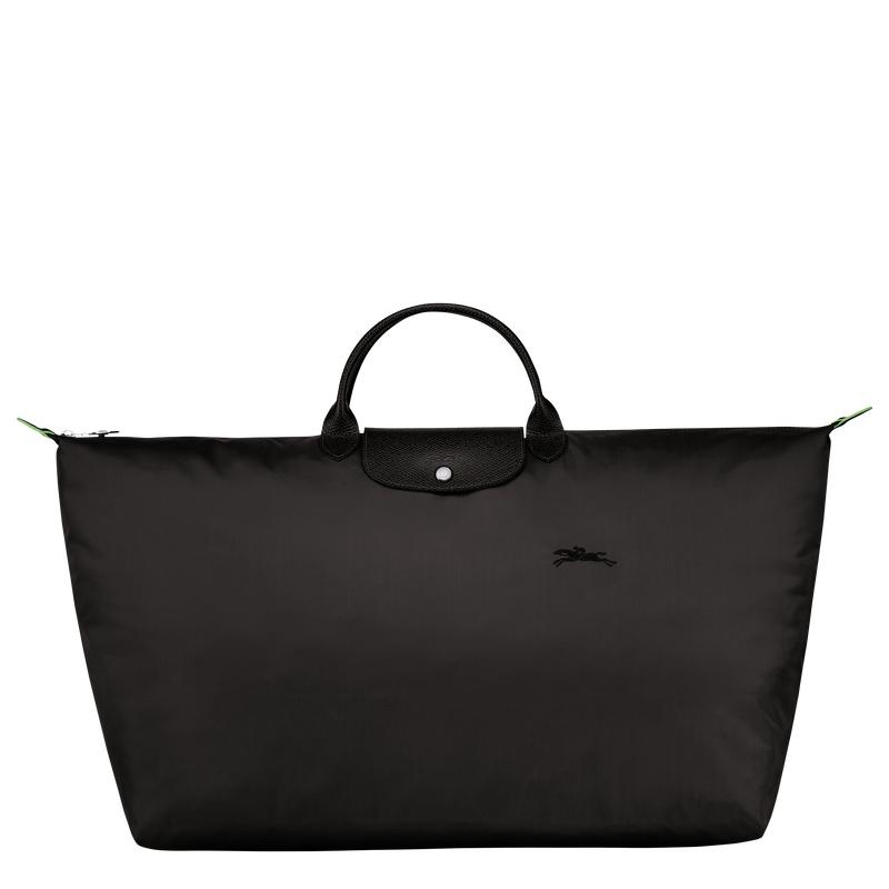 Longchamp Le Pliage Green M Ženske Putne Torbe Crne | 16479-ATZC