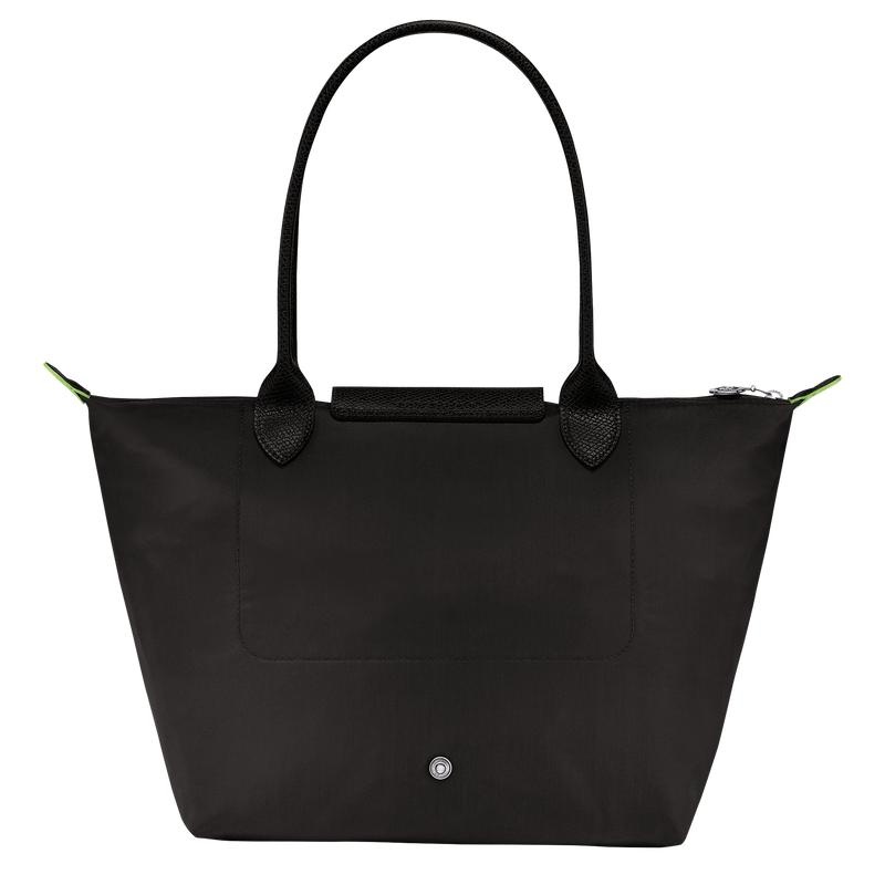 Longchamp Le Pliage Green M Ženske Torba Tote Crne | 29041-SJOT