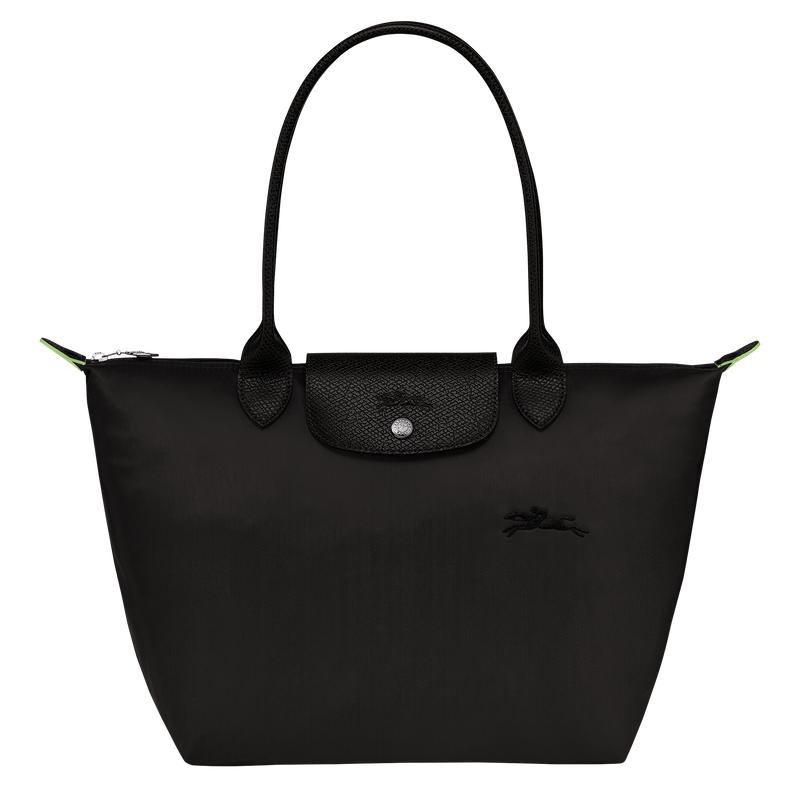 Longchamp Le Pliage Green M Ženske Torba Tote Crne | 29041-SJOT