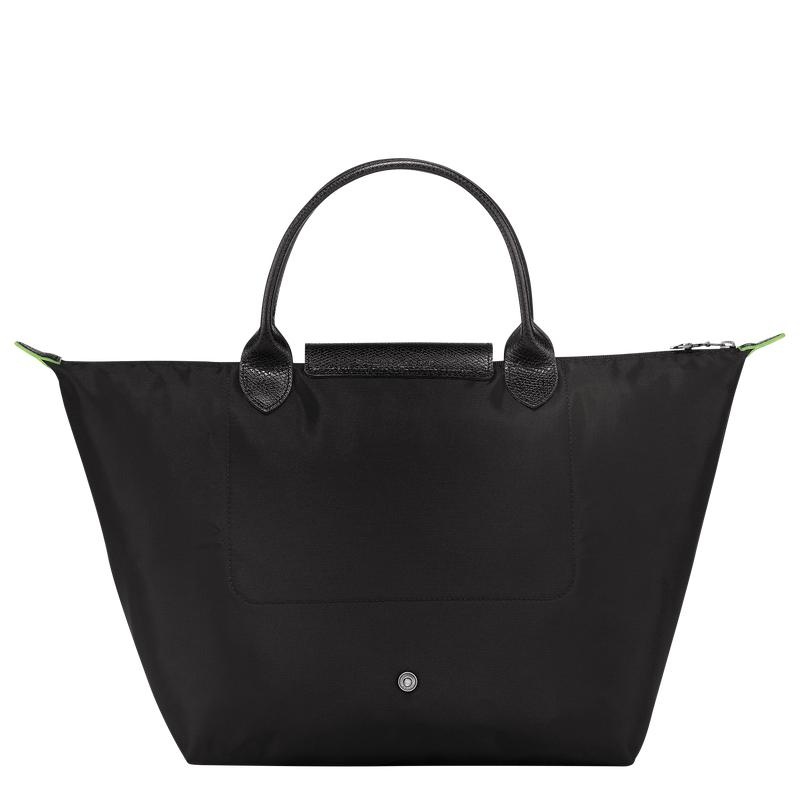 Longchamp Le Pliage Green M Ženske Torbica Crne | 45971-TBUW