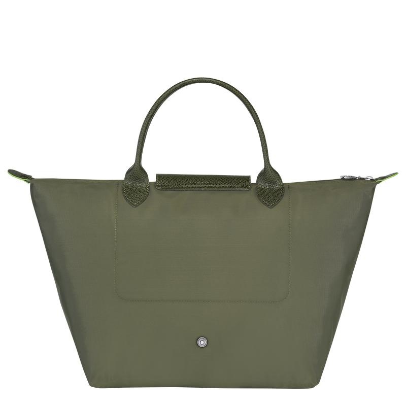 Longchamp Le Pliage Green M Ženske Torbica Zelene | 13749-WHVD