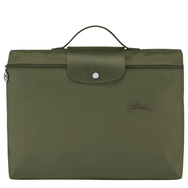 Longchamp Le Pliage Green S Muške Aktovka Zelene | 38402-ARTC