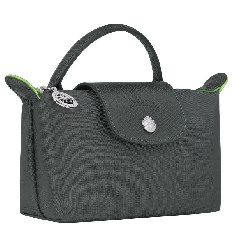 Longchamp Le Pliage Green with handle Muške Pouches Sive | 86104-CLOS