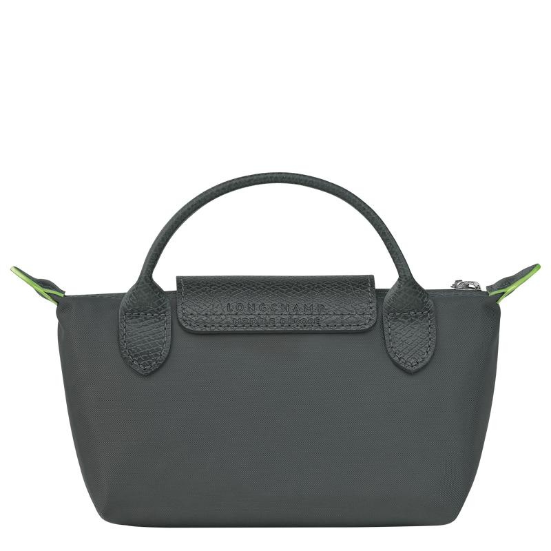 Longchamp Le Pliage Green with handle Ženske Pouches Sive | 45719-LCEK