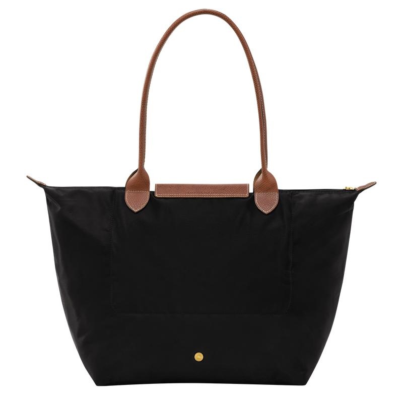 Longchamp Le Pliage Original L Ženske Torba Tote Crne | 40869-OCXK