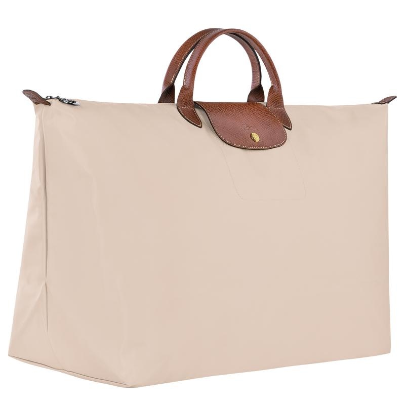 Longchamp Le Pliage Original M Muške Putne Torbe Bijele | 59648-ALEV