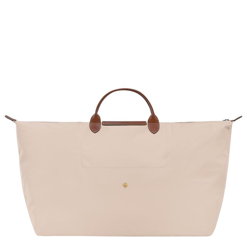 Longchamp Le Pliage Original M Muške Putne Torbe Bijele | 59648-ALEV