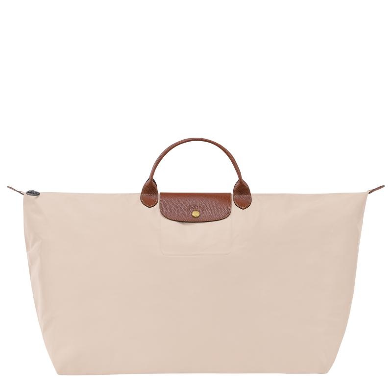 Longchamp Le Pliage Original M Muške Putne Torbe Bijele | 59648-ALEV