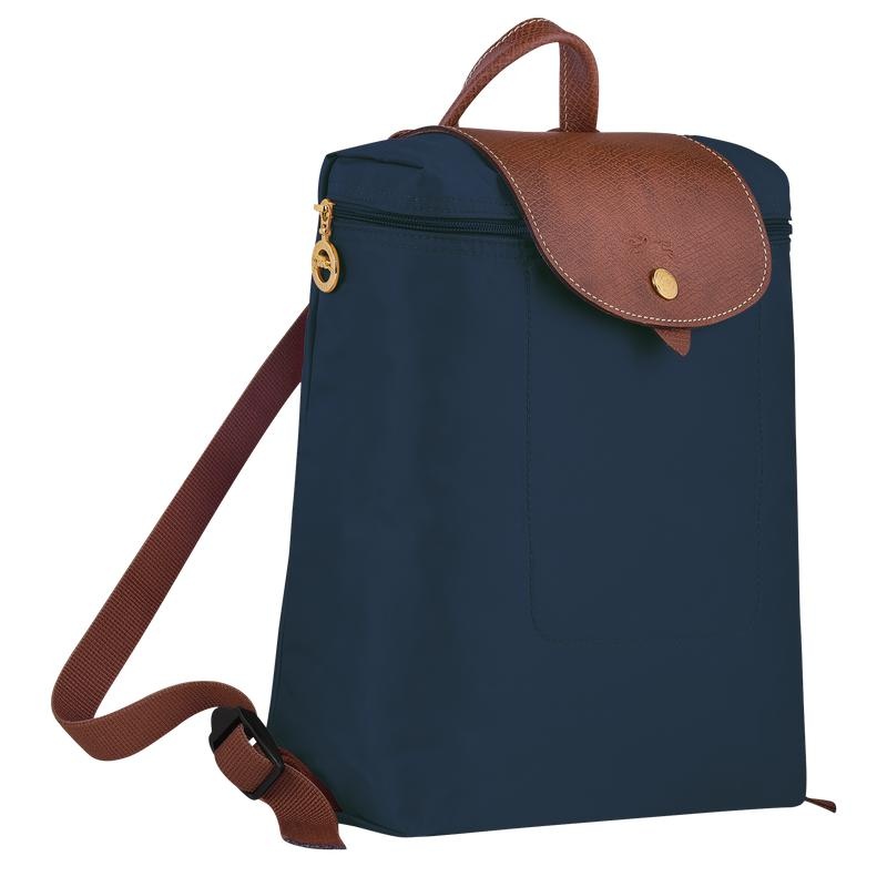 Longchamp Le Pliage Original M Ženske Ruksaci Tamnoplave | 38062-SNME