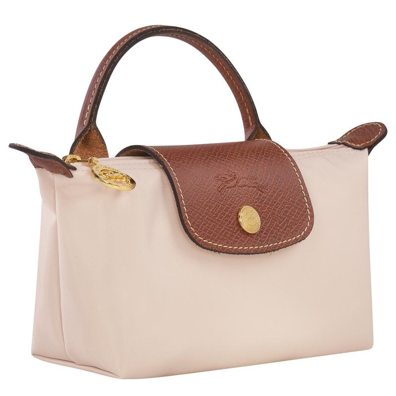 Longchamp Le Pliage Original with handle Ženske Pouches Bijele | 50912-IRTX