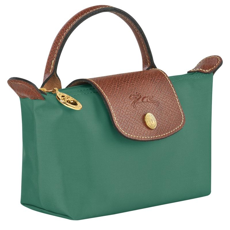 Longchamp Le Pliage Original with handle Ženske Pouches Zelene | 52436-YXBL