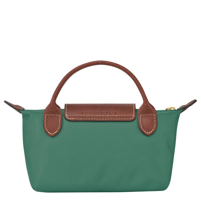 Longchamp Le Pliage Original with handle Ženske Pouches Zelene | 52436-YXBL