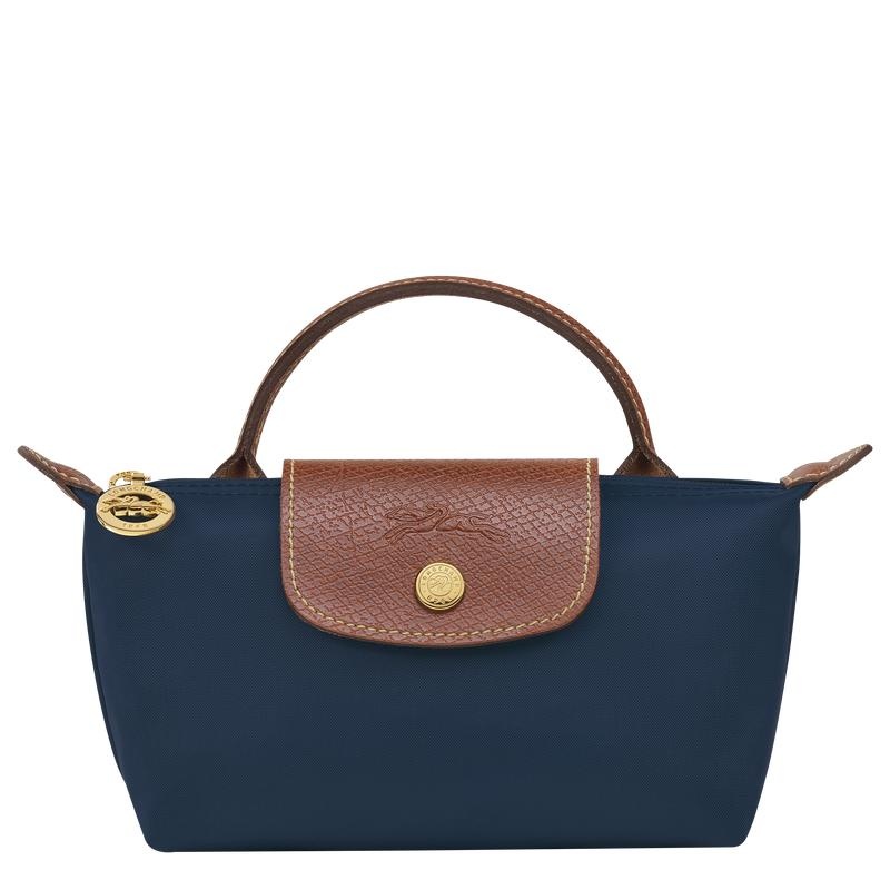 Longchamp Le Pliage Original with handle Ženske Pouches Tamnoplave | 70518-GKVZ