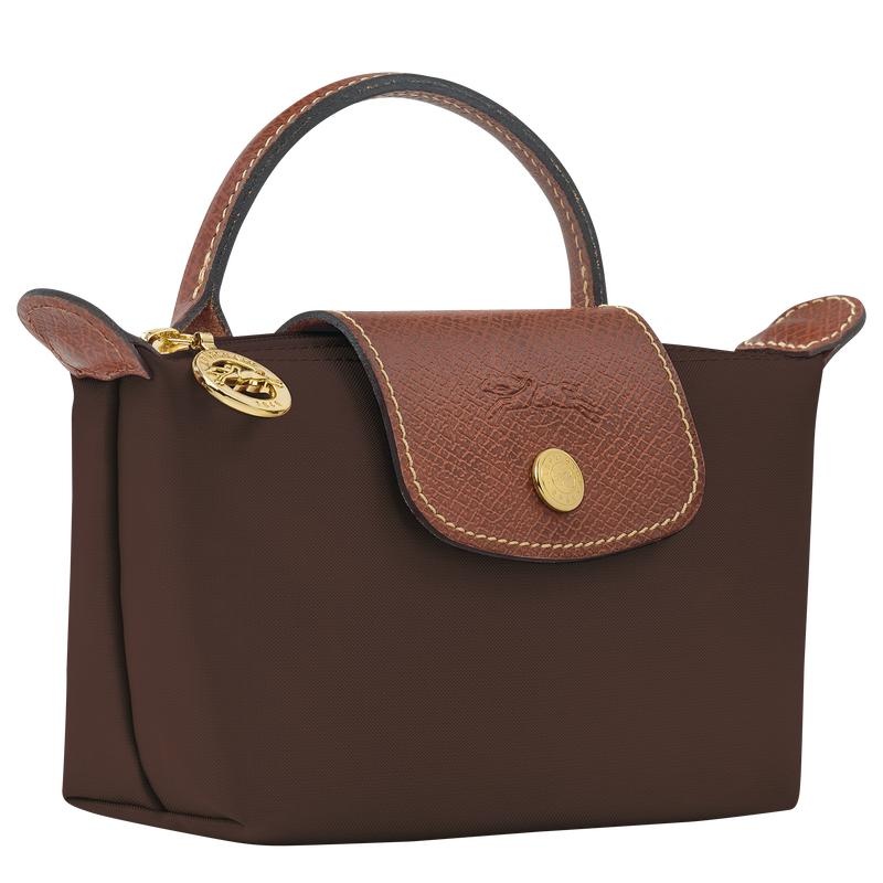 Longchamp Le Pliage Original with handle Muške Pouches Smeđe | 10483-JFBQ