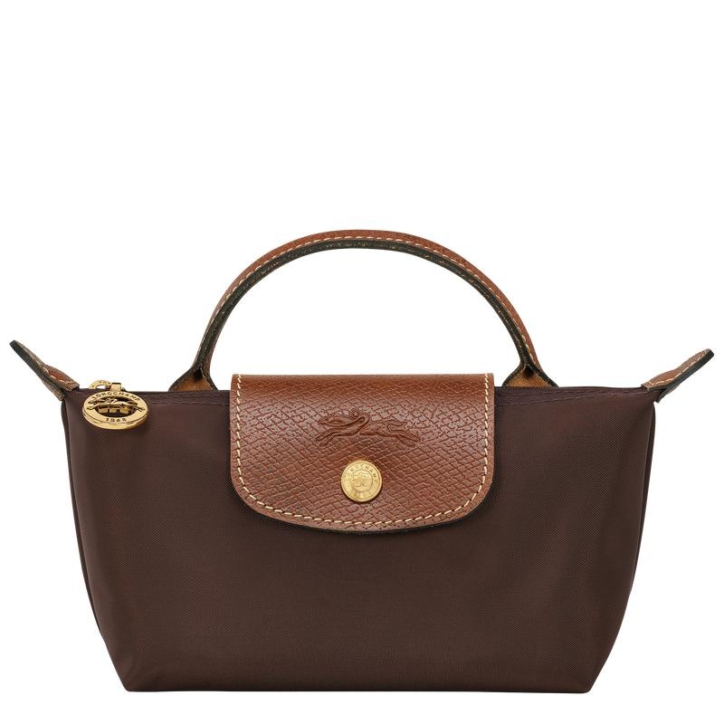 Longchamp Le Pliage Original with handle Muške Pouches Smeđe | 10483-JFBQ