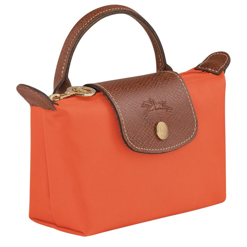 Longchamp Le Pliage Original with handle Muške Pouches Narančaste | 06247-CRZK