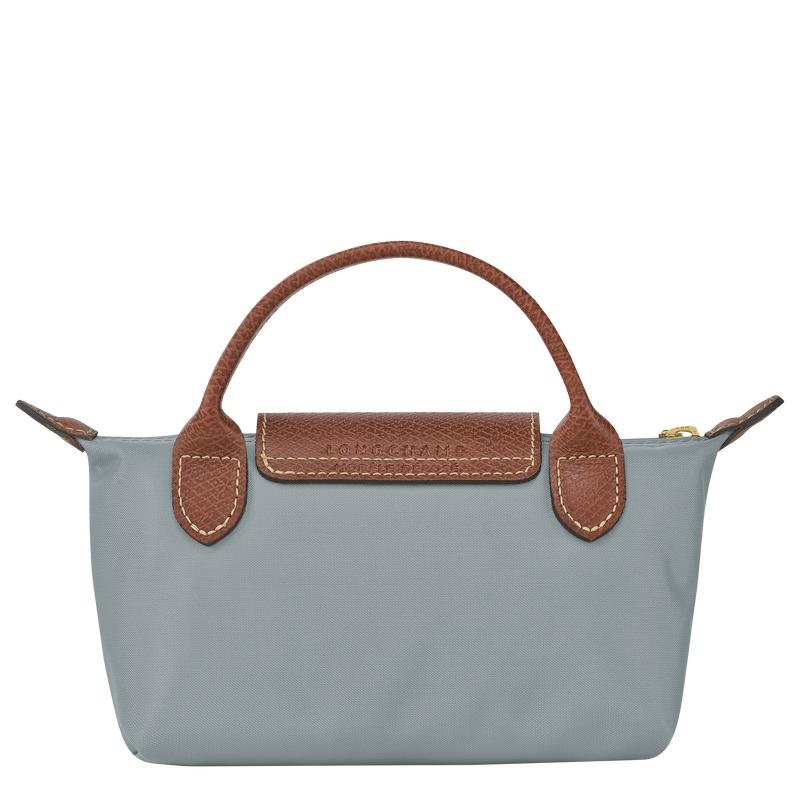 Longchamp Le Pliage Original with handle Muške Pouches Sive | 15437-YBFW