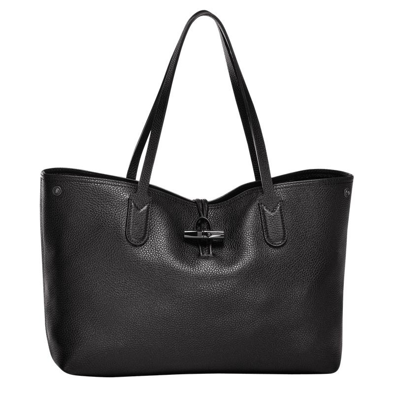 Longchamp Roseau Essential L Ženske Torba Tote Crne | 86953-OPTR