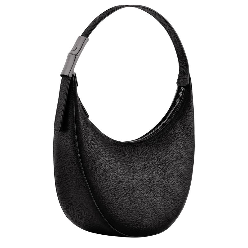 Longchamp Roseau Essential M Ženske Hobo Torba Crne | 56234-XFZS