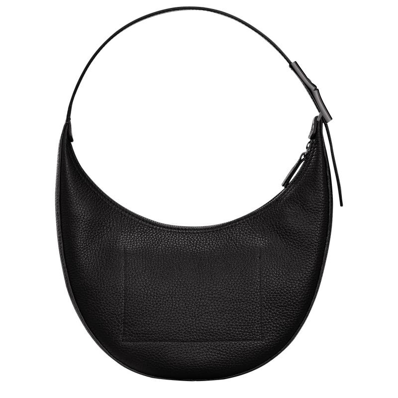 Longchamp Roseau Essential M Ženske Hobo Torba Crne | 56234-XFZS