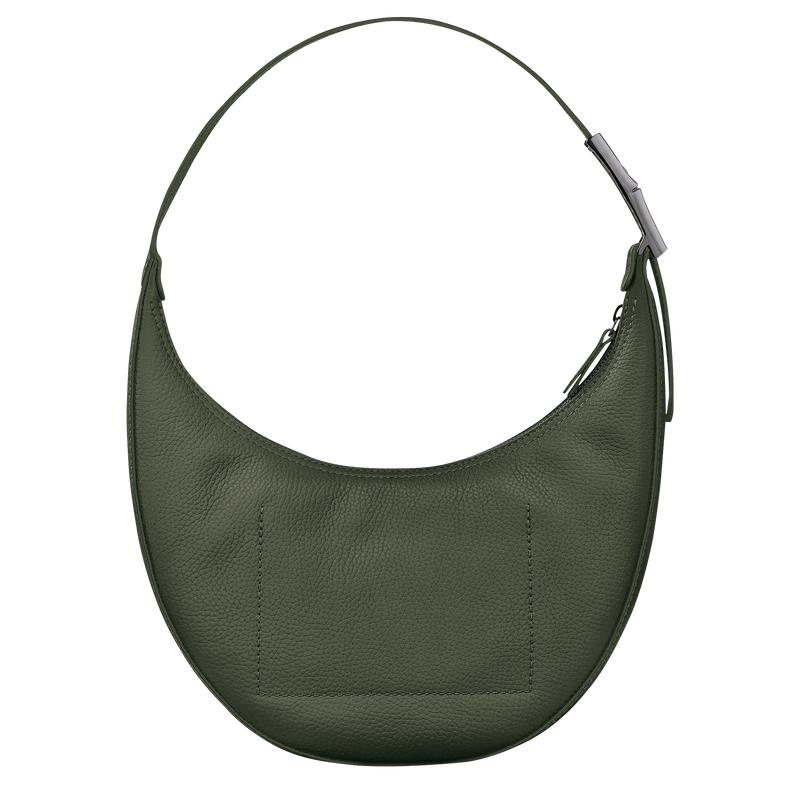 Longchamp Roseau Essential M Ženske Hobo Torba Kaki Boja | 45186-HJZT