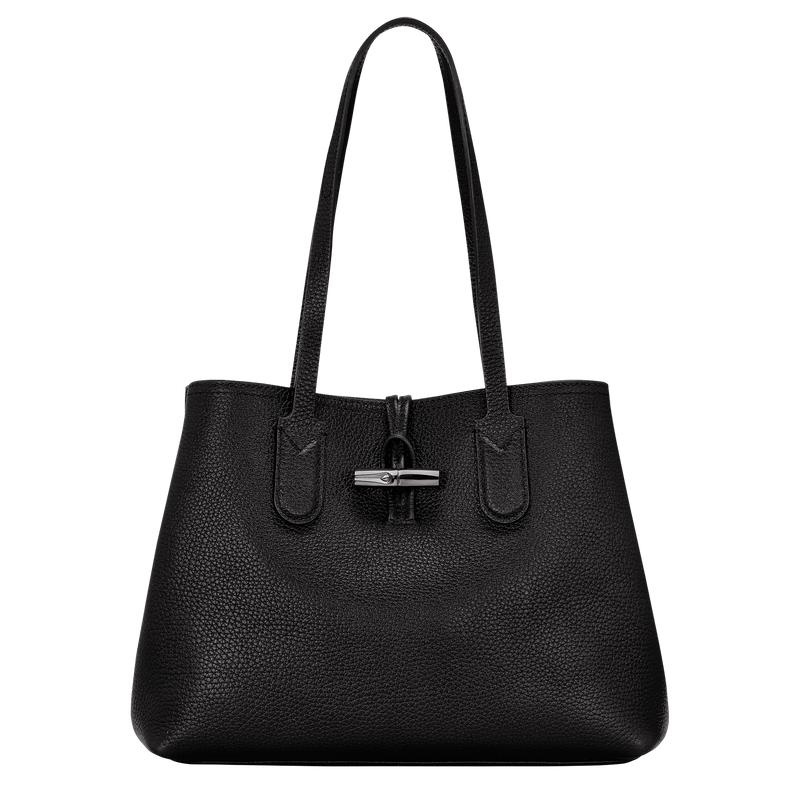 Longchamp Roseau Essential M Ženske Torba Tote Crne | 36508-UDQV