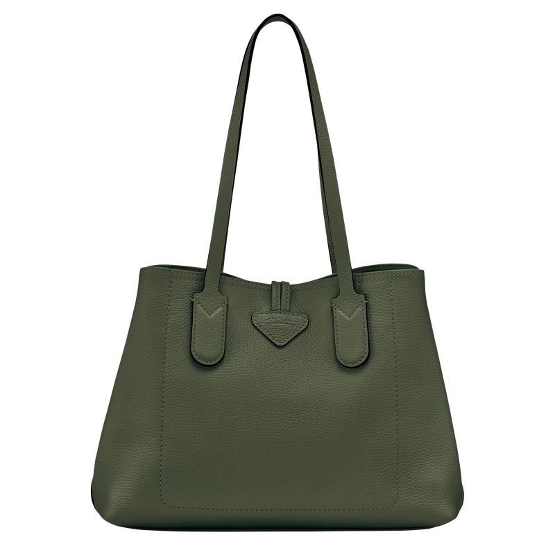 Longchamp Roseau Essential M Ženske Torba Tote Kaki Boja | 40985-EVSM