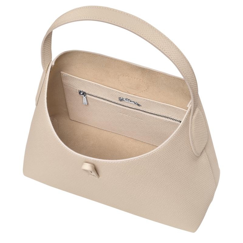 Longchamp Roseau M Ženske Hobo Torba Bijele | 32059-AWPZ