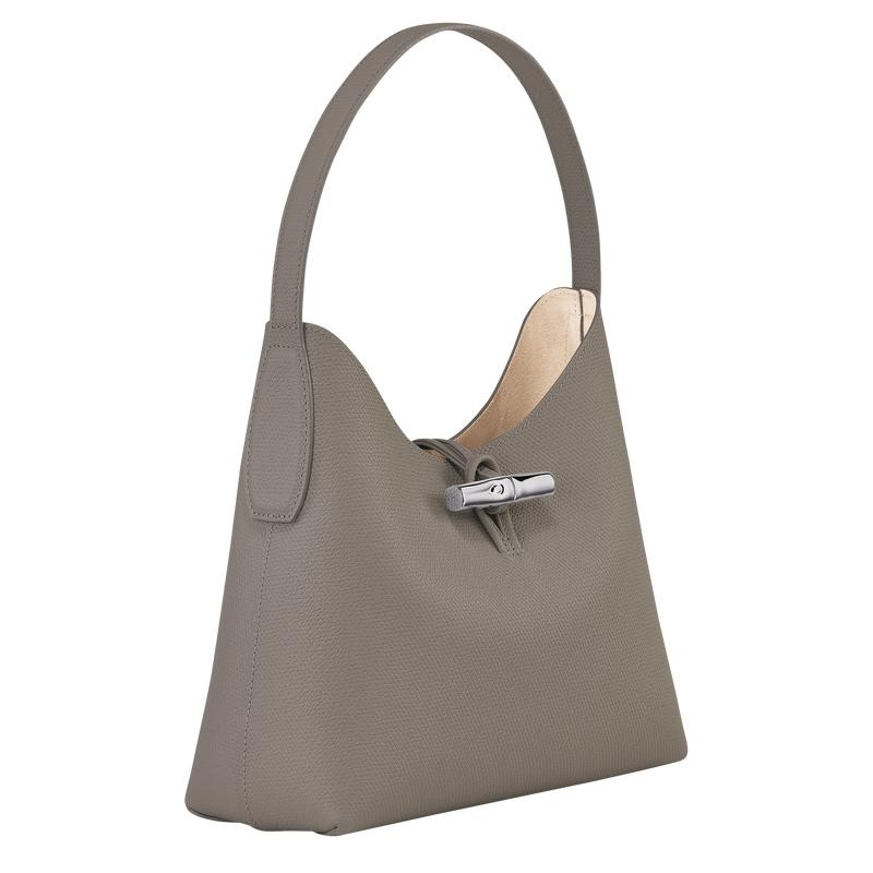 Longchamp Roseau M Ženske Hobo Torba Sive | 38541-OALG