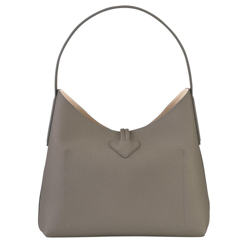 Longchamp Roseau M Ženske Hobo Torba Sive | 38541-OALG